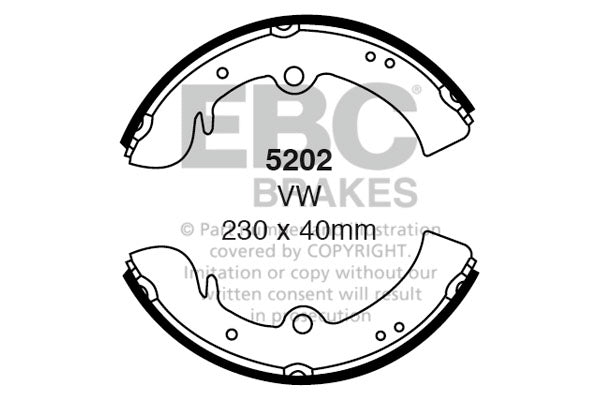 5202 - EBC Brake Shoes; Front
