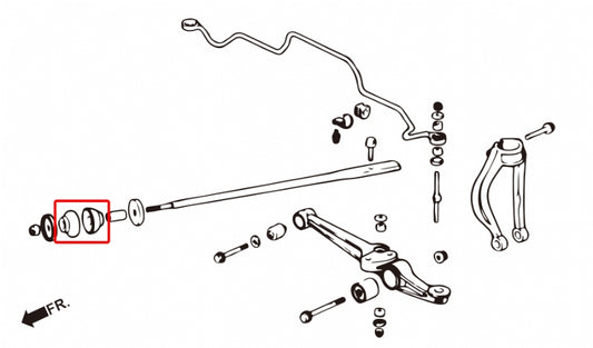 Front Tension Rod Bushing Honda Civic, Integra
