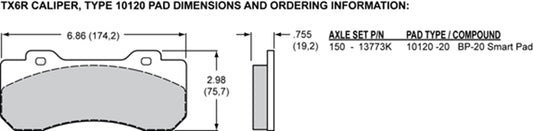 120-13813-BK - Wilwood TX6R Forged Brake Caliper; Black - Radial Right