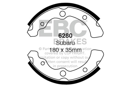 6280 - EBC Brake Shoes; Rear