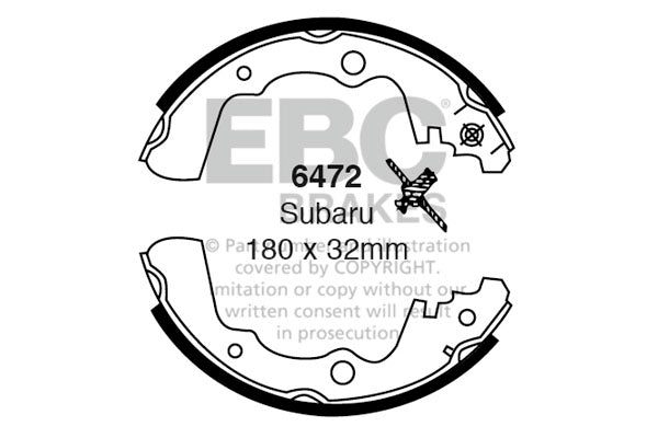 6472 - EBC Brake Shoes; Rear