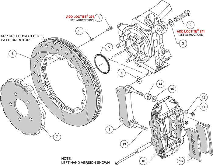 140-14681-R - Wilwood Big Brake Kit - Front - 355x32mm Bi-Slotted - Superlite 6R Red