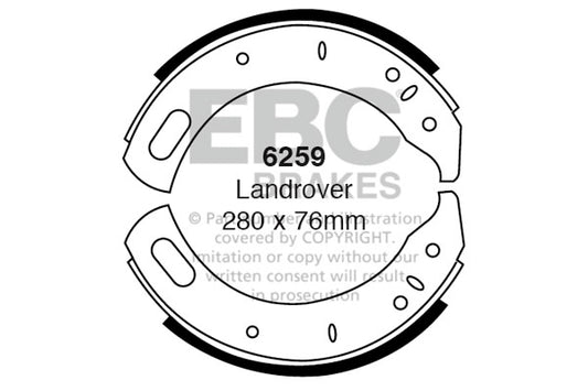 6259 - EBC Brake Shoes; Front
