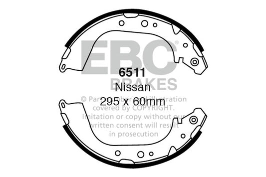 6511 - EBC Brake Shoes; Rear