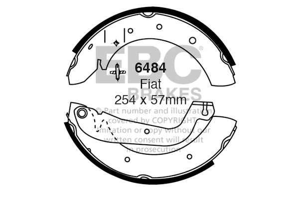 6484 - EBC Brake Shoes; Rear