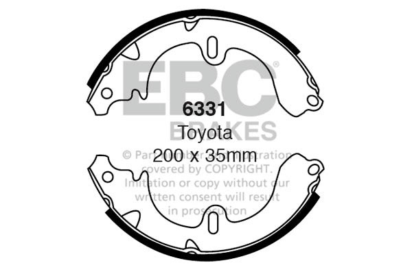 6331 - EBC Brake Shoes; Rear