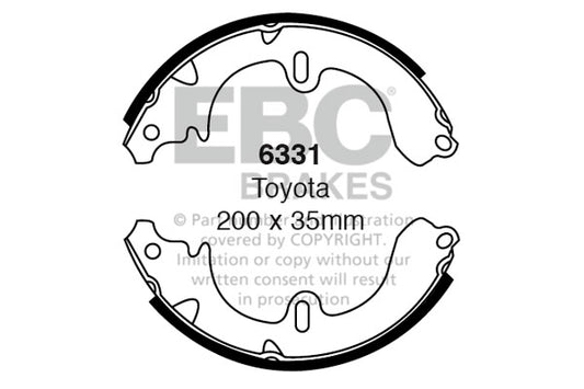 6331 - EBC Brake Shoes; Rear