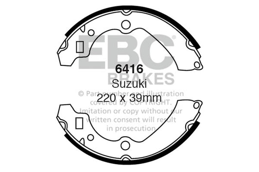 6416 - EBC Brake Shoes; Rear
