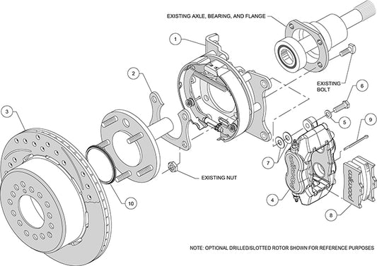 140-7147 - Wilwood Big Brake Kit - Rear - 309x20mm Plain - Dynalite Internal Black