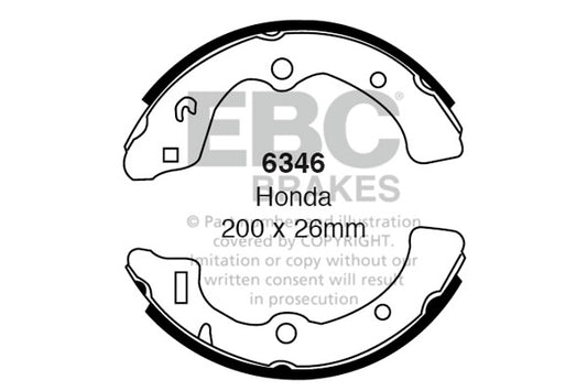 6346 - EBC Brake Shoes; Rear