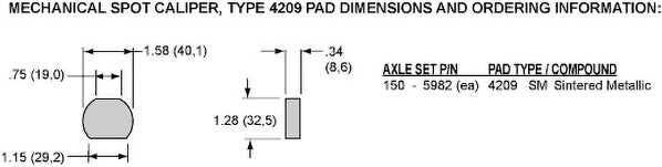 120-2281 - Wilwood Mech Spot Brake Caliper; Black - Floating Left