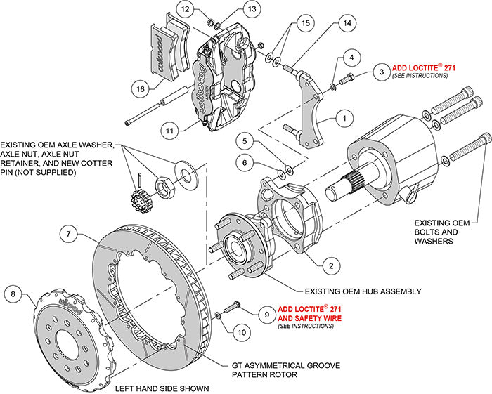 140-14879 - Wilwood Big Brake Kit - Rear - 327x28mm Bi-Slotted - Superlite 4R Anodized