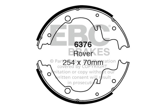 6376 - EBC Brake Shoes; Rear
