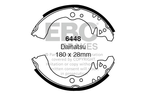 6448 - EBC Brake Shoes; Rear