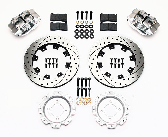 140-5335-DP - Wilwood Big Brake Kit - Rear - 309x20mm Curved Slotted & Cross Drilled - Billet Dynalite Polished