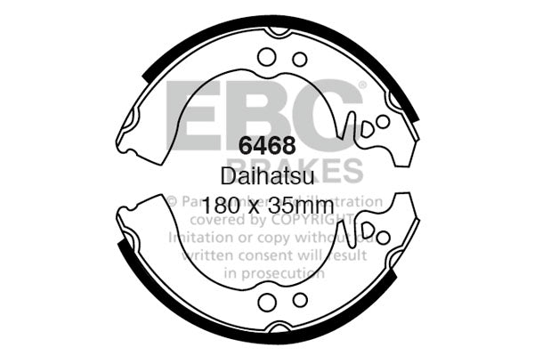 6468 - EBC Brake Shoes; Rear