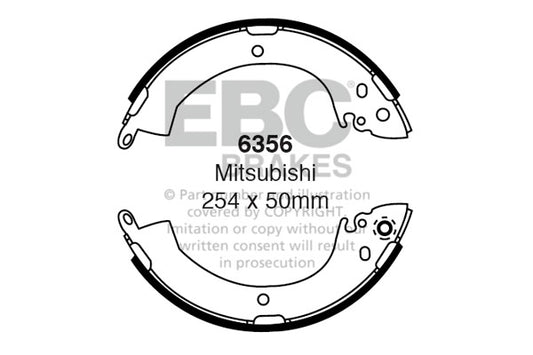 6356 - EBC Brake Shoes; Rear