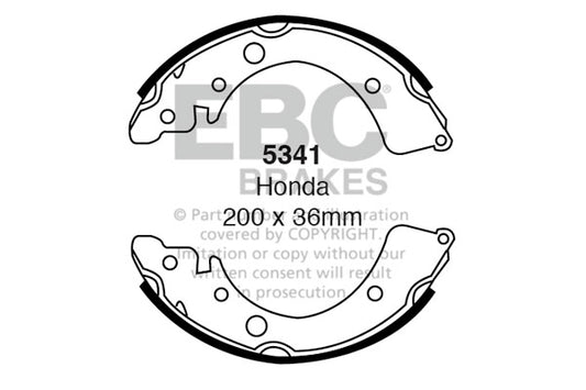 5341 - EBC Brake Shoes; Rear