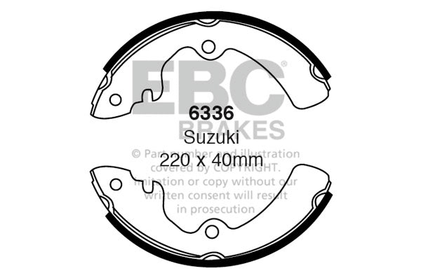 6336 - EBC Brake Shoes; Front
