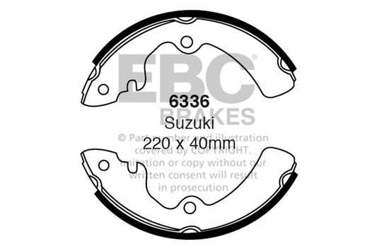 6336 - EBC Brake Shoes; Front