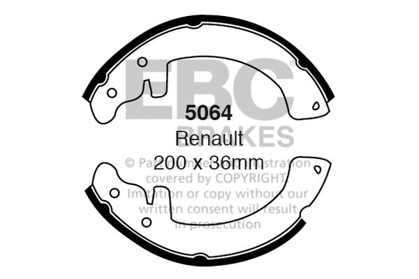 5064 - EBC Brake Shoes; Front