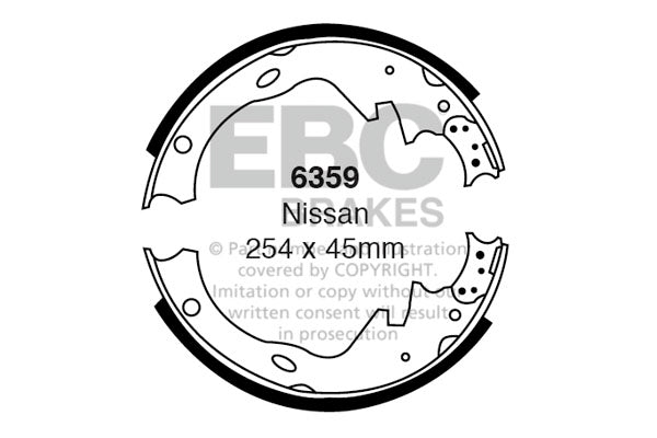 6359 - EBC Brake Shoes; Rear
