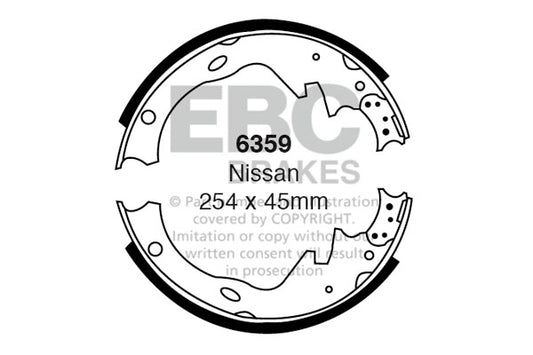 6359 - EBC Brake Shoes; Rear