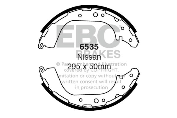 6535 - EBC Brake Shoes; Rear