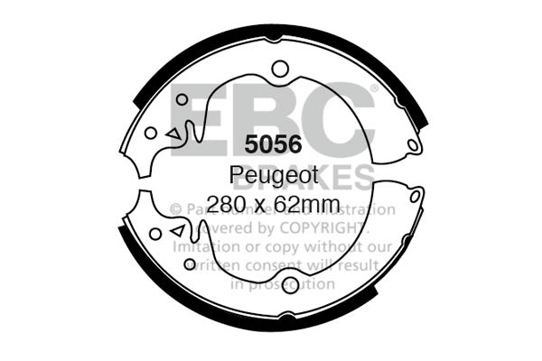 5056 - EBC Brake Shoes; Rear