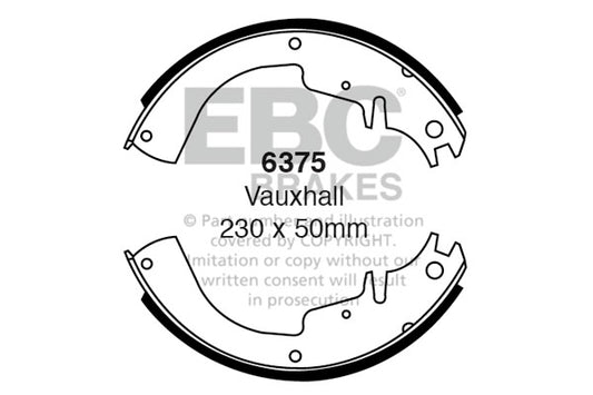 6375 - EBC Brake Shoes; Rear