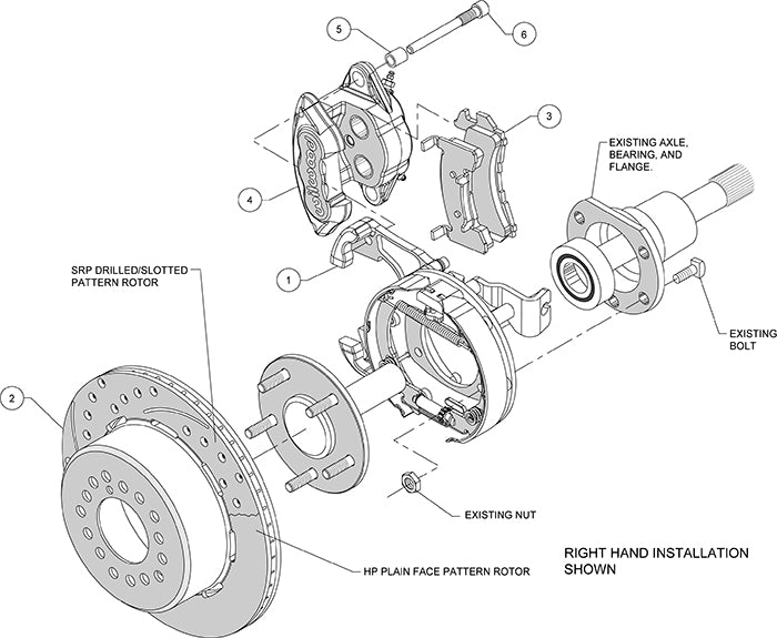 140-12569 - Wilwood Big Brake Kit - Rear - 309x20mm Plain - D154 Black