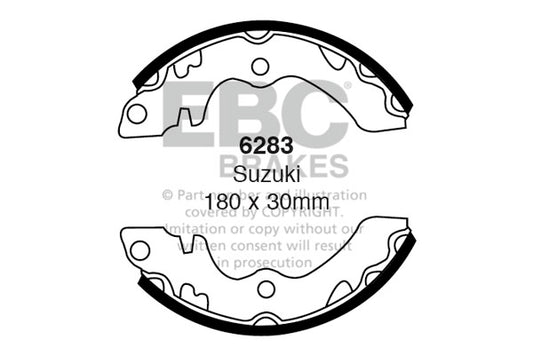 6283 - EBC Brake Shoes; Rear