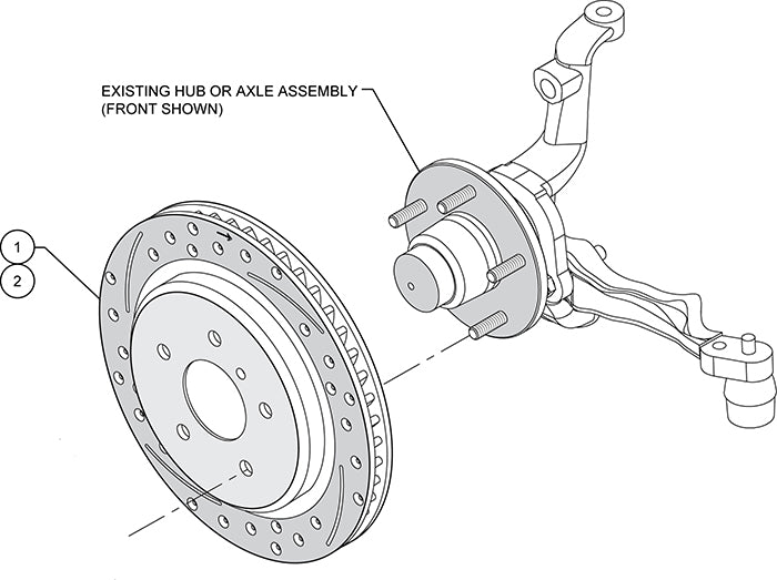 140-11727-D - Wilwood Promatrix Dimpled & Slotted Discs; Front & Rear