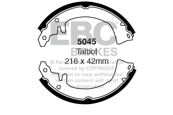 5045 - EBC Brake Shoes; Front