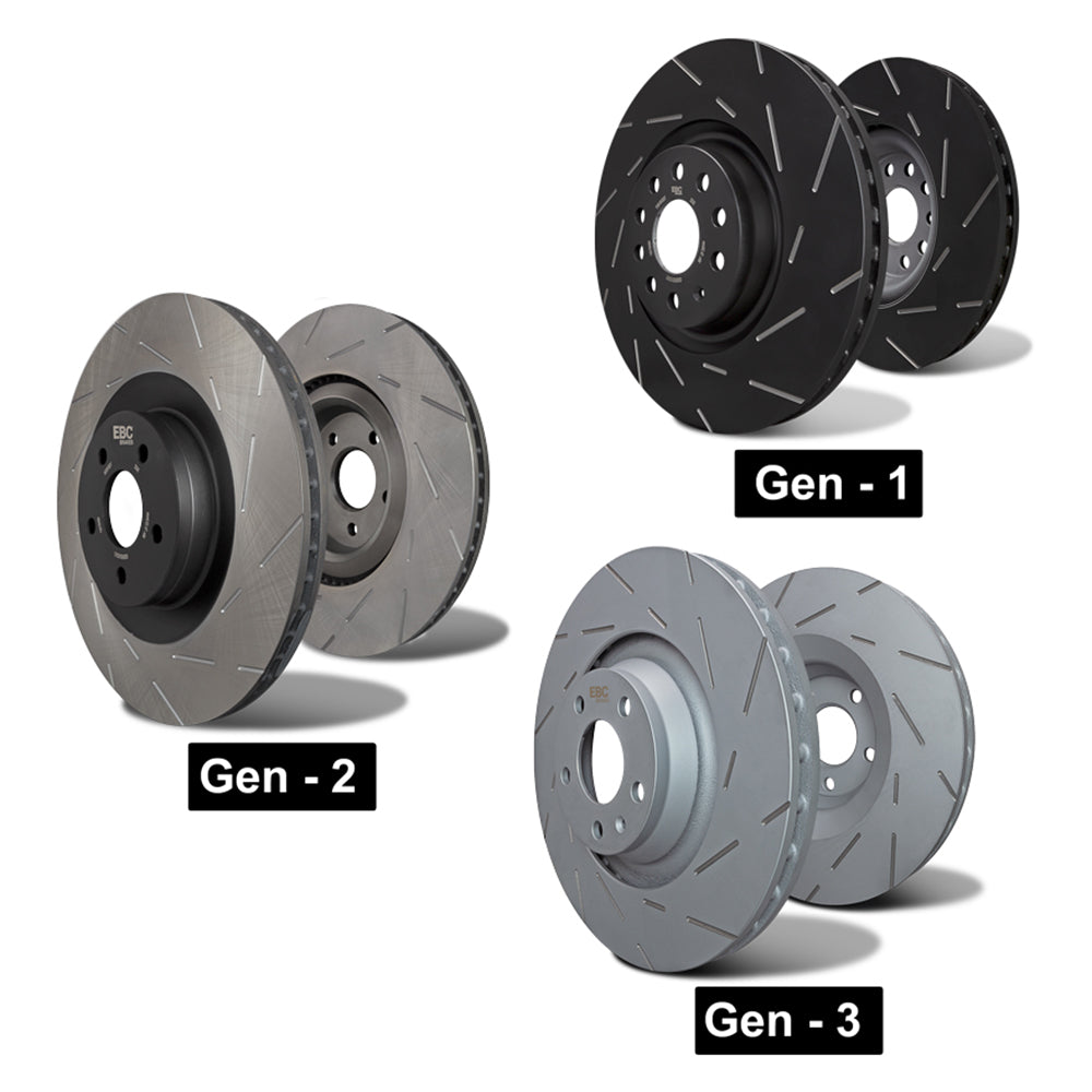 USR891 - EBC USR Slotted Brake Discs; Rear