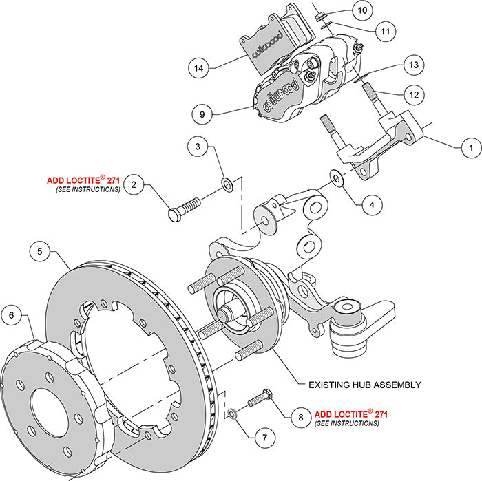 140-10016 - Wilwood Big Brake Kit - Front - 298x20mm Plain - Dynapro Radial Mount Anodized