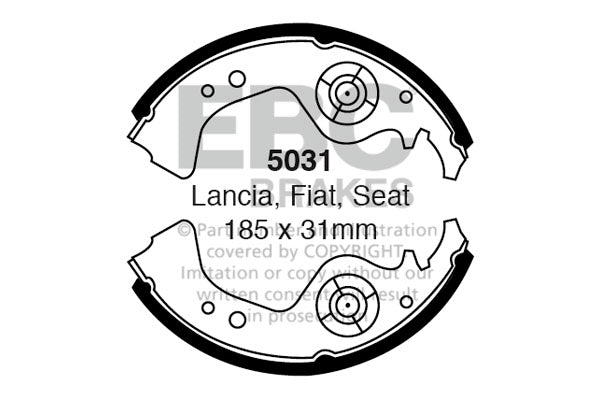 5031 - EBC Brake Shoes; Rear