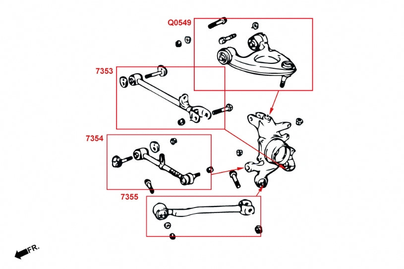 Rear Traction Rod Lexus LS, Toyota Celsior