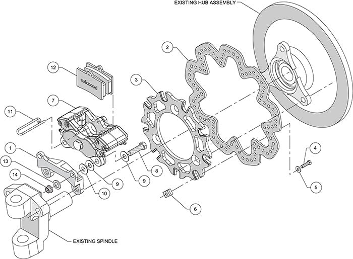 140-11773 - Wilwood Big Brake Kit - Front - 266x4mm Cross Drilled - GP320 Anodized