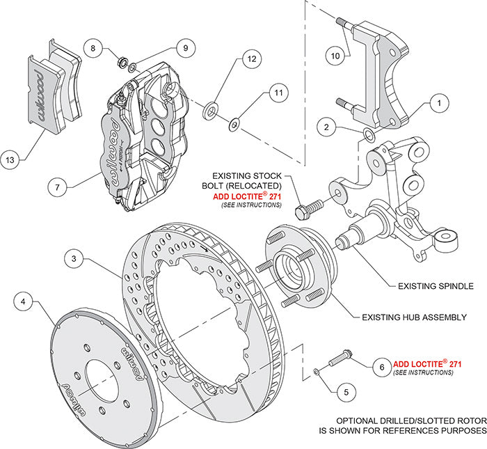 140-9117 - Wilwood Big Brake Kit - Front - 355x32mm Bi-Slotted - Superlite 6R Black