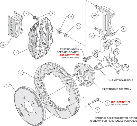 140-9117 - Wilwood Big Brake Kit - Front - 355x32mm Bi-Slotted - Superlite 6R Black