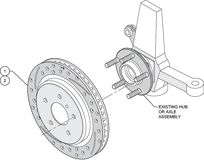 140-9336-D - Wilwood Promatrix Dimpled & Slotted Discs; Front & Rear
