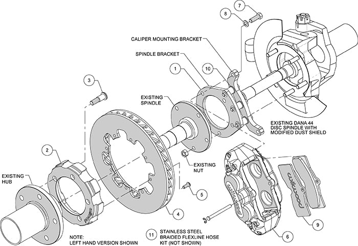 140-13928 - Wilwood Big Brake Kit - Front - 309x32mm Plain - D8-4 Black