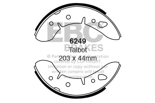 6249 - EBC Brake Shoes; Front