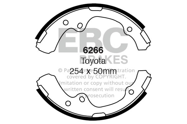 6266 - EBC Brake Shoes; Front
