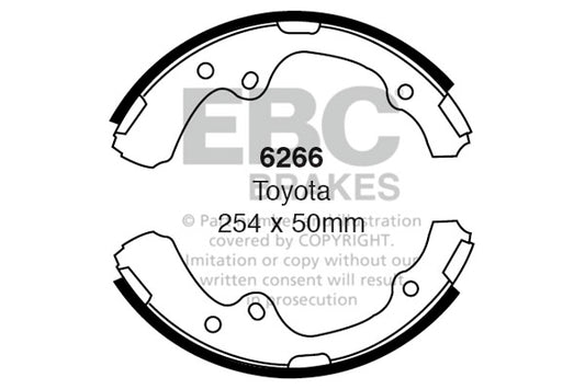 6266 - EBC Brake Shoes; Front
