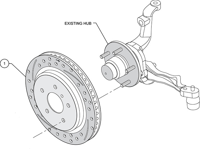 140-11738-D - Wilwood Promatrix Dimpled & Slotted Discs; Rear