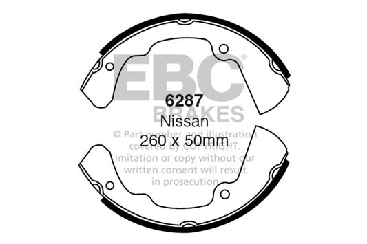6287 - EBC Brake Shoes; Front