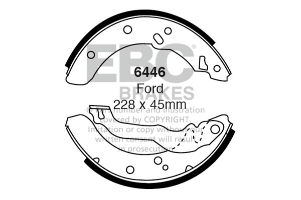 6446 - EBC Brake Shoes; Rear