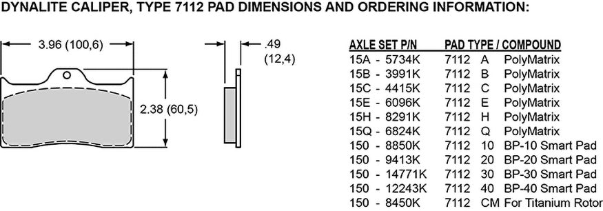 120-13843 - Wilwood Forged Dynalite Internal Brake Caliper; Anodized - Axial Left & Right